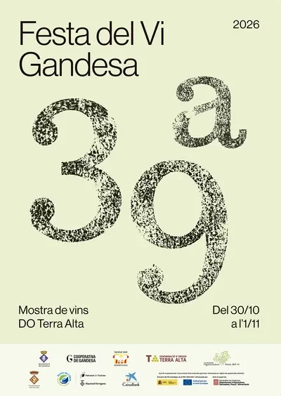 Cartel de la 39.ª Festa del Vi de Gandesa, del 30 de octubre al 1 de noviembre de 2026