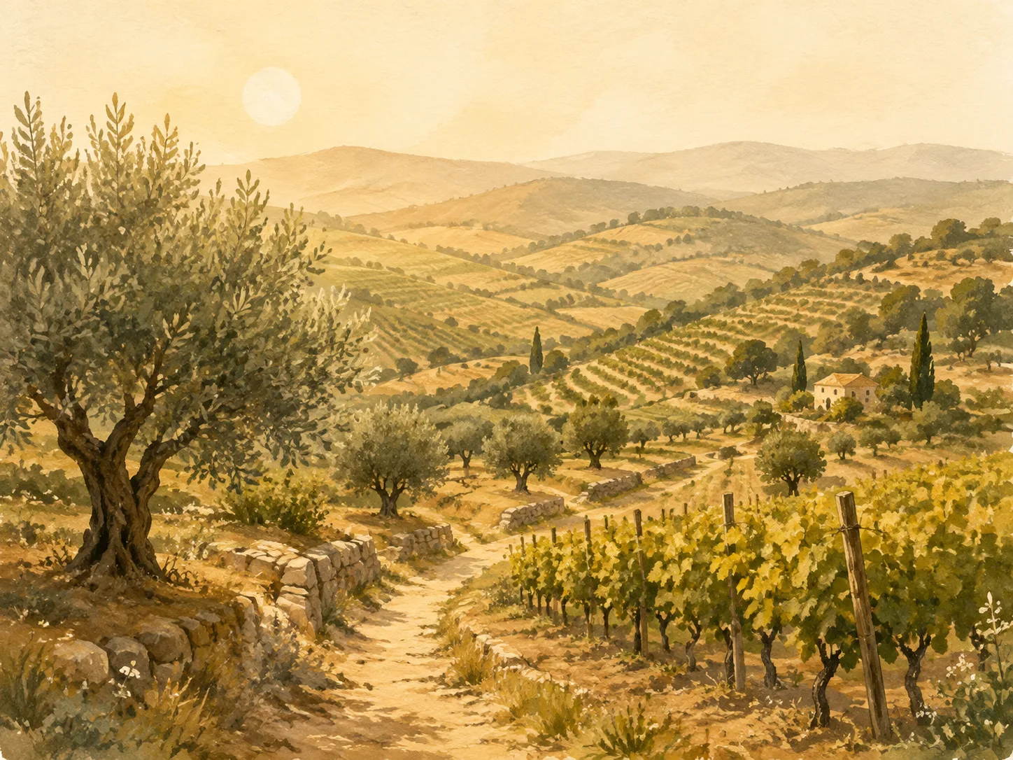 Paisaje mediterráneo imaginario