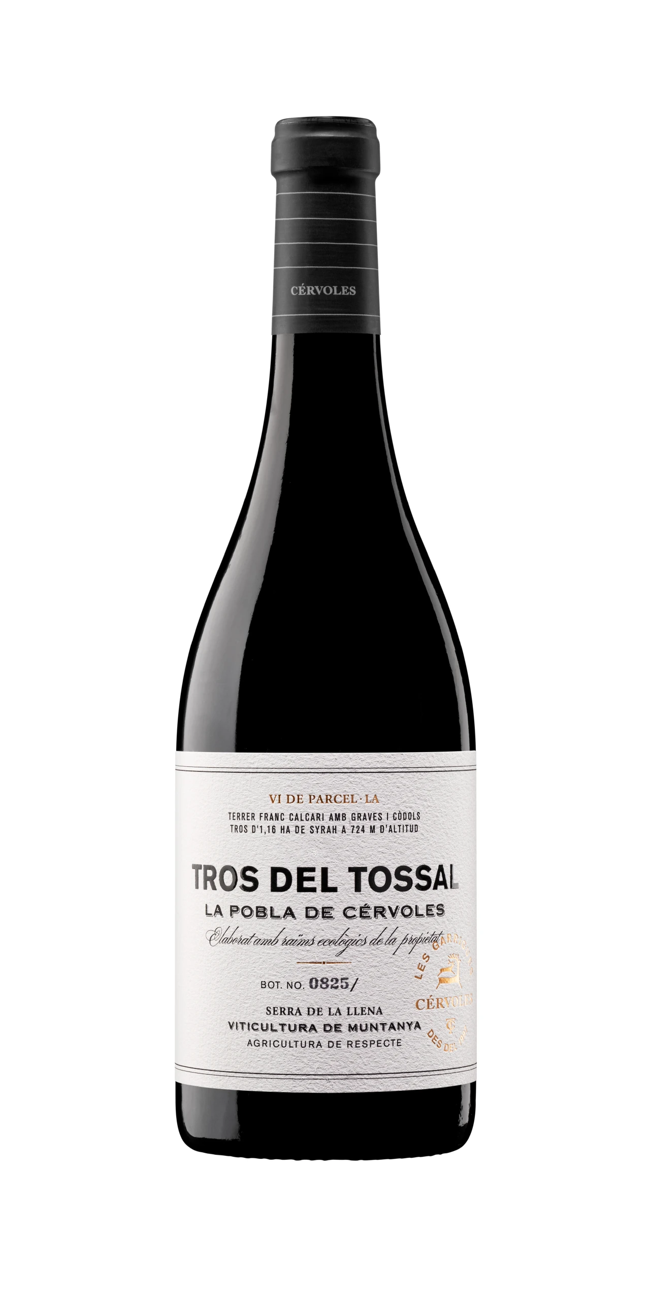Botella ilustrativa de Tros del Tossal 2023